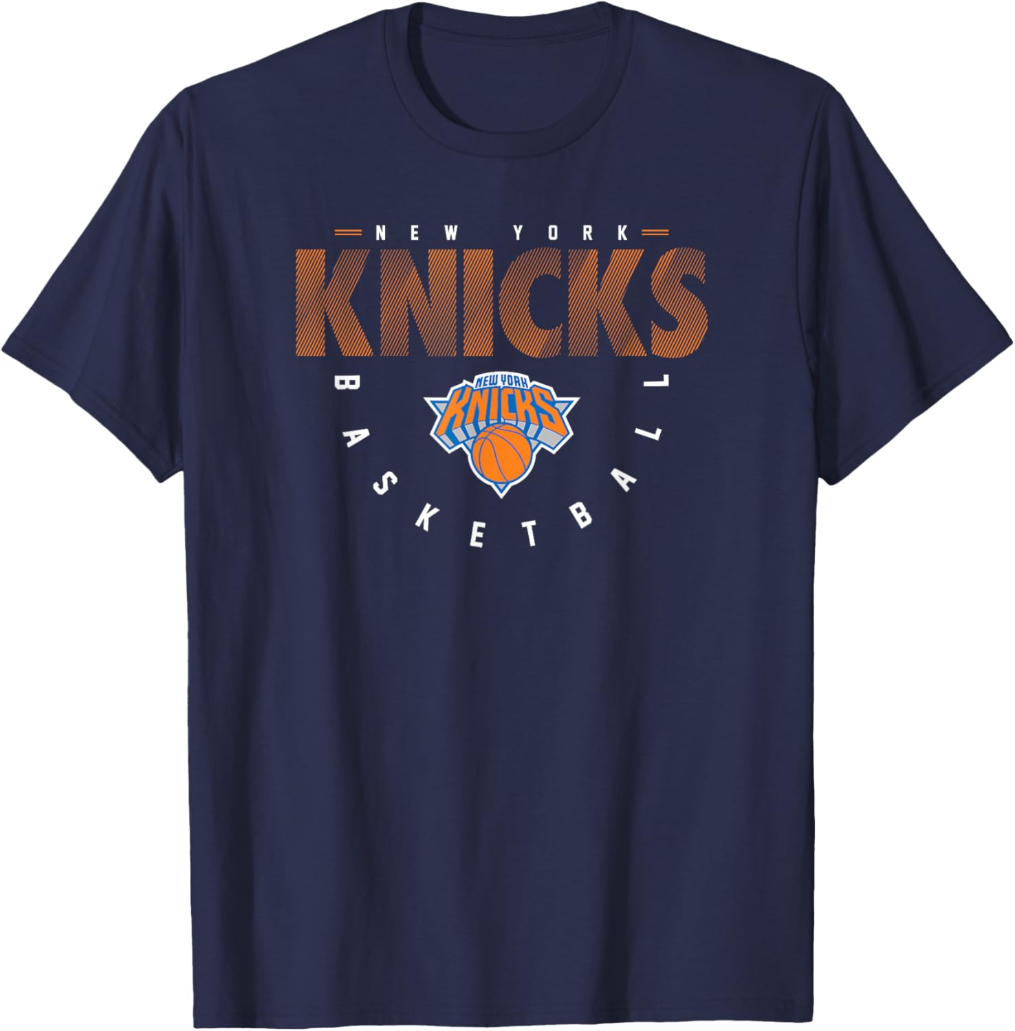 NBA-Offizieller New York Knicks in Scheiben geschnitten T-Shirt - T-Shirt | Navy