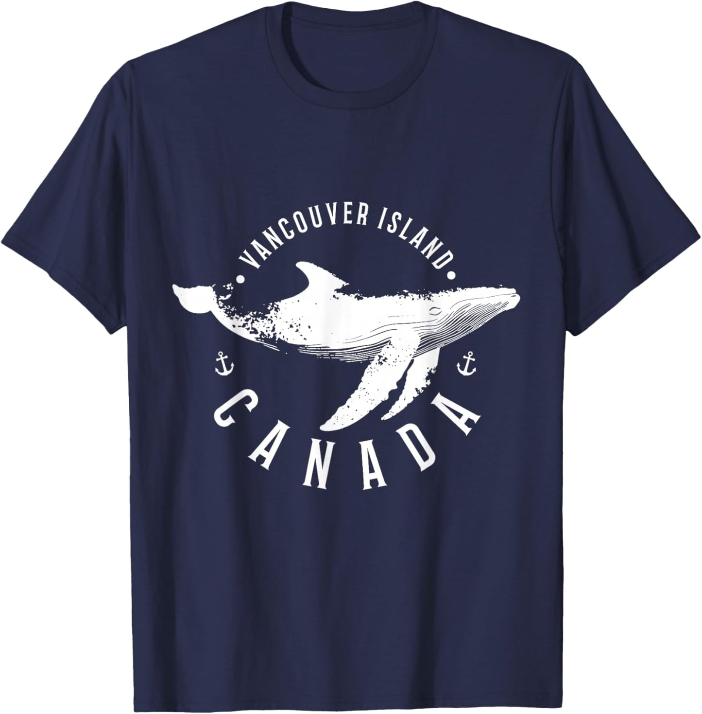 Vancouver Island British Columbia Souvenir Canada Whale T-Shirt - T-Shirt | Navy