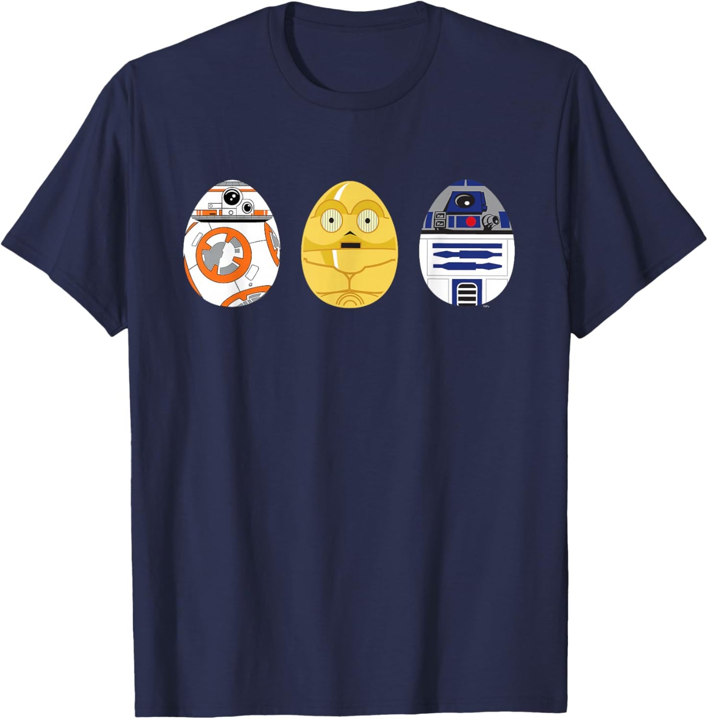Star Wars R2-D2 C-3PO BB-8 Cute Easter Egg Droids T-Shirt - T-Shirt | Navy