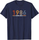 Vintage 1986 Limited Edition 39th Anniversary Retro 39 Years T-Shirt - T-Shirt | Navy
