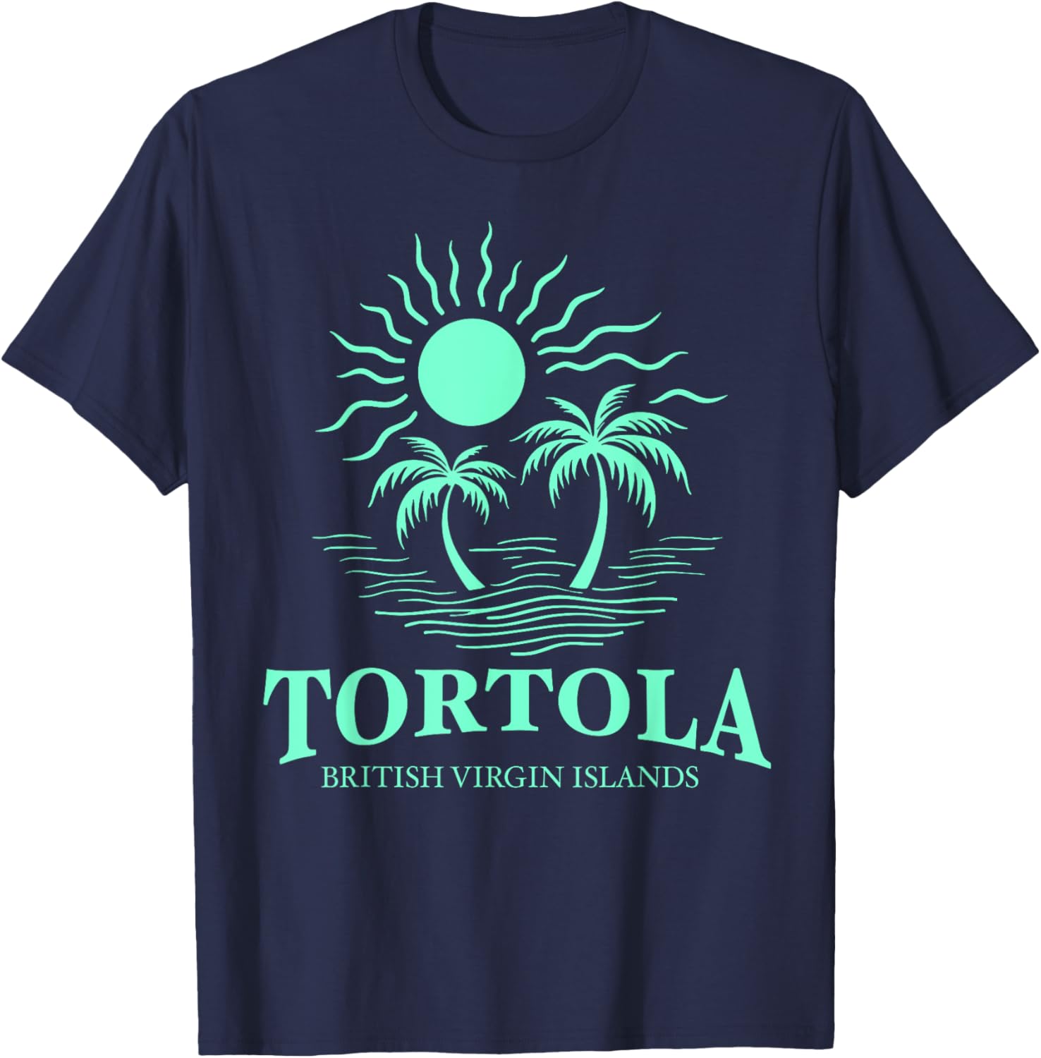 Tortola B.V.I British Virgin Islands Souvenir Vacation T-Shirt - T-Shirt | Navy