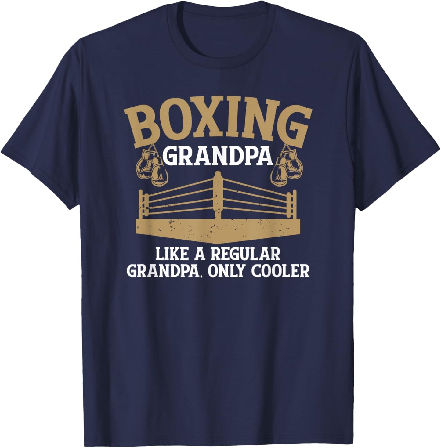 Boxing Grandpa Cool Boxing Grandfather T-Shirt - T-Shirt | Navy