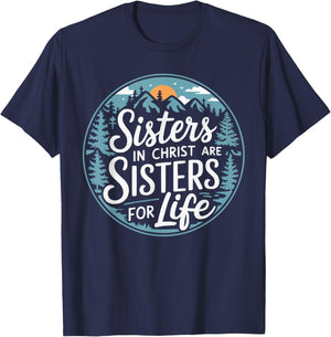 Sisters In Christ Religion Jesus Christian Women Faith T-Shirt - T-Shirt | Navy