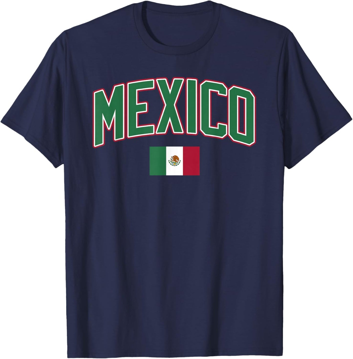 Mexico Flag Mexican Hispanic Siesta Pride Vintage T-Shirt - T-Shirt | Navy