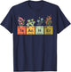 Chemistry Science Teacher Periodic Table Floral School T-Shirt - T-Shirt | Navy