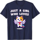 Funny Cute Cat "Just a Girl who Loves Meemeow" Pet DayTee T-Shirt - T-Shirt | Navy