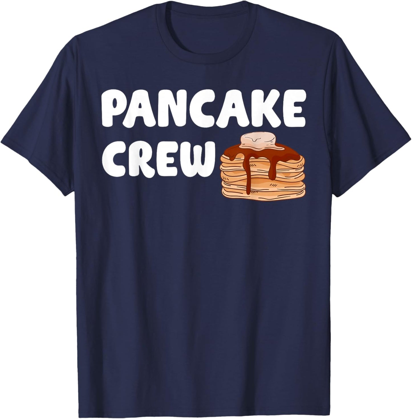 Pancake Crew Funny Pancake Lover Pancake Christmas Pajama T-Shirt - T-Shirt | Navy