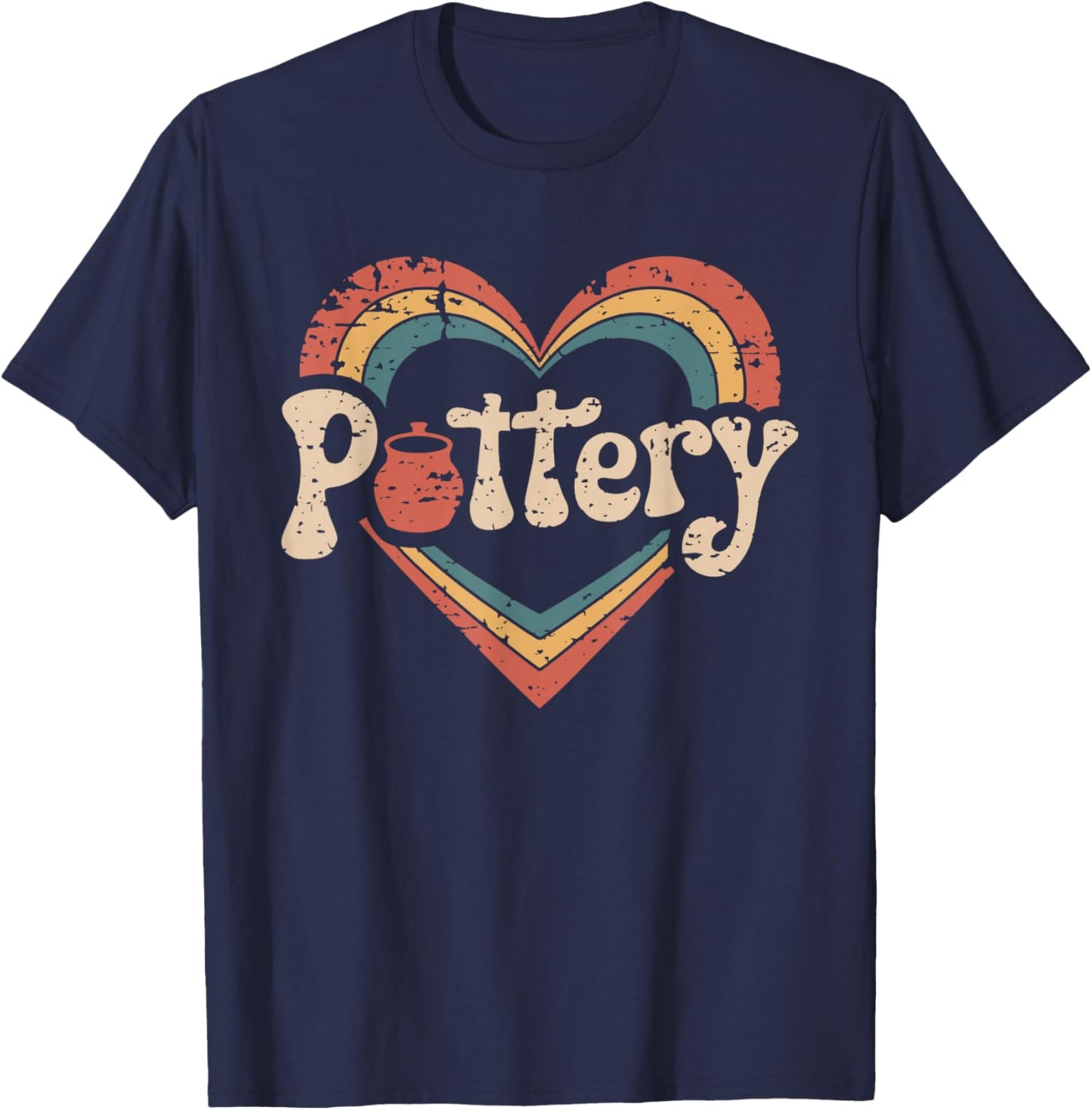 Funny Pottery Lover Ceramic Artist JM Black Classic Modern Lightweight Classic Fit Polyester 100% Adults T-Shirt - T-Shirt | Navy