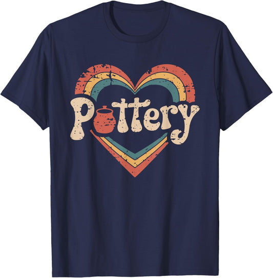 Funny Pottery Lover Ceramic Artist JM Black Classic Modern Lightweight Classic Fit Polyester 100% Adults T-Shirt - T-Shirt | Navy