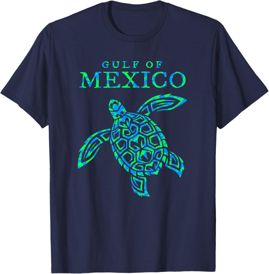 Gulf of Mexico Sea Turtle Vacation Souvenir Boys Girls T-Shirt - T-Shirt | Navy