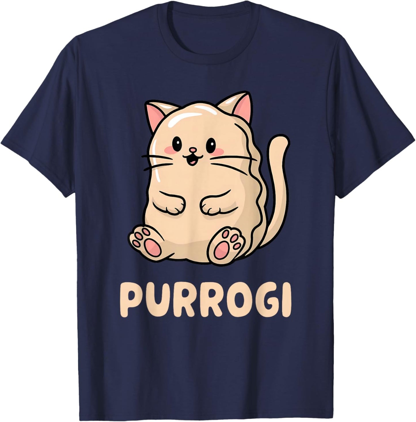 Pierogi Cat Lover Kawaii Pierogi Lover Funny Polish Kids T-Shirt - T-Shirt | Navy