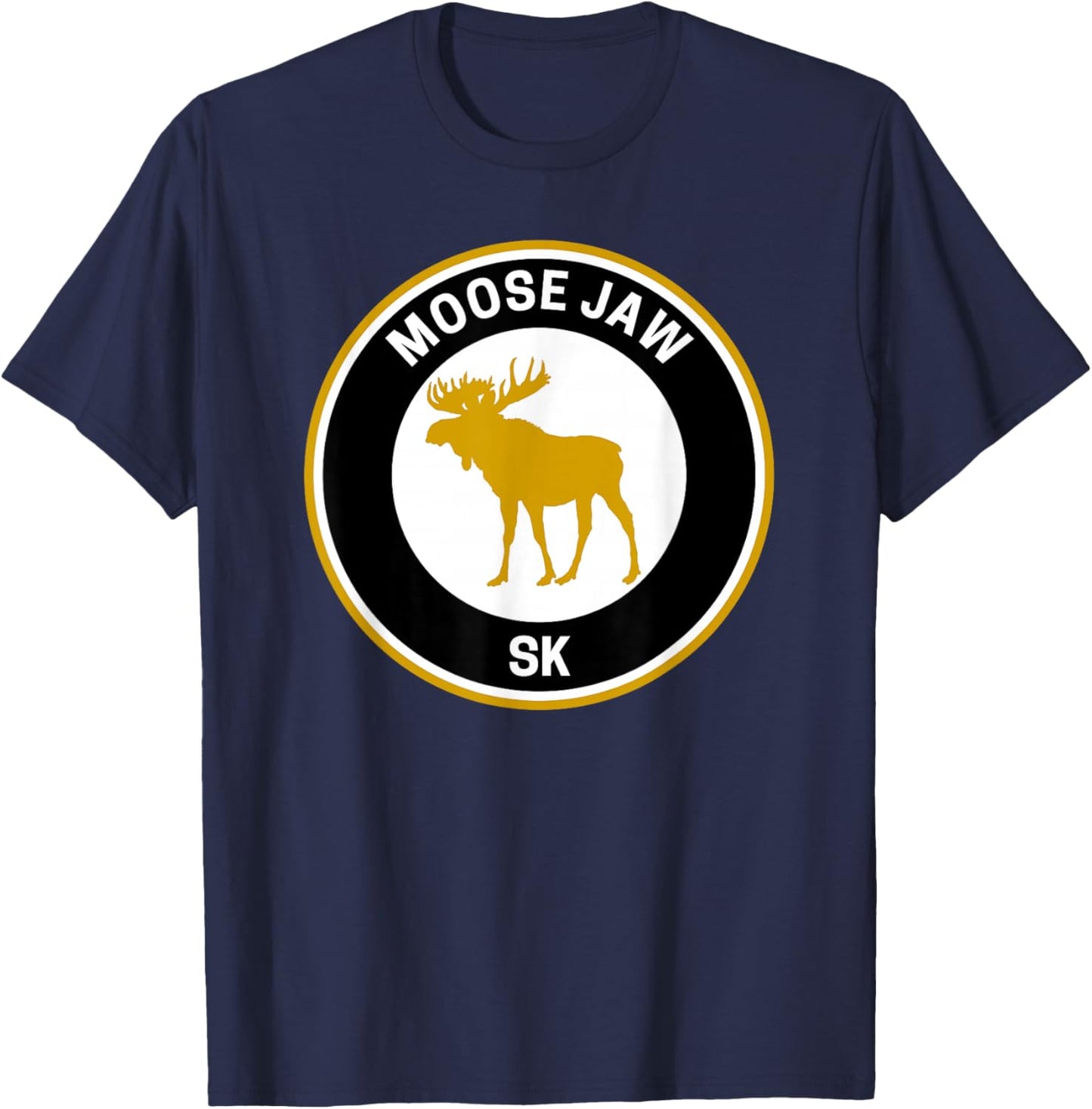Vintage Moose Jaw Saskatchewan T-Shirt - T-Shirt | Navy