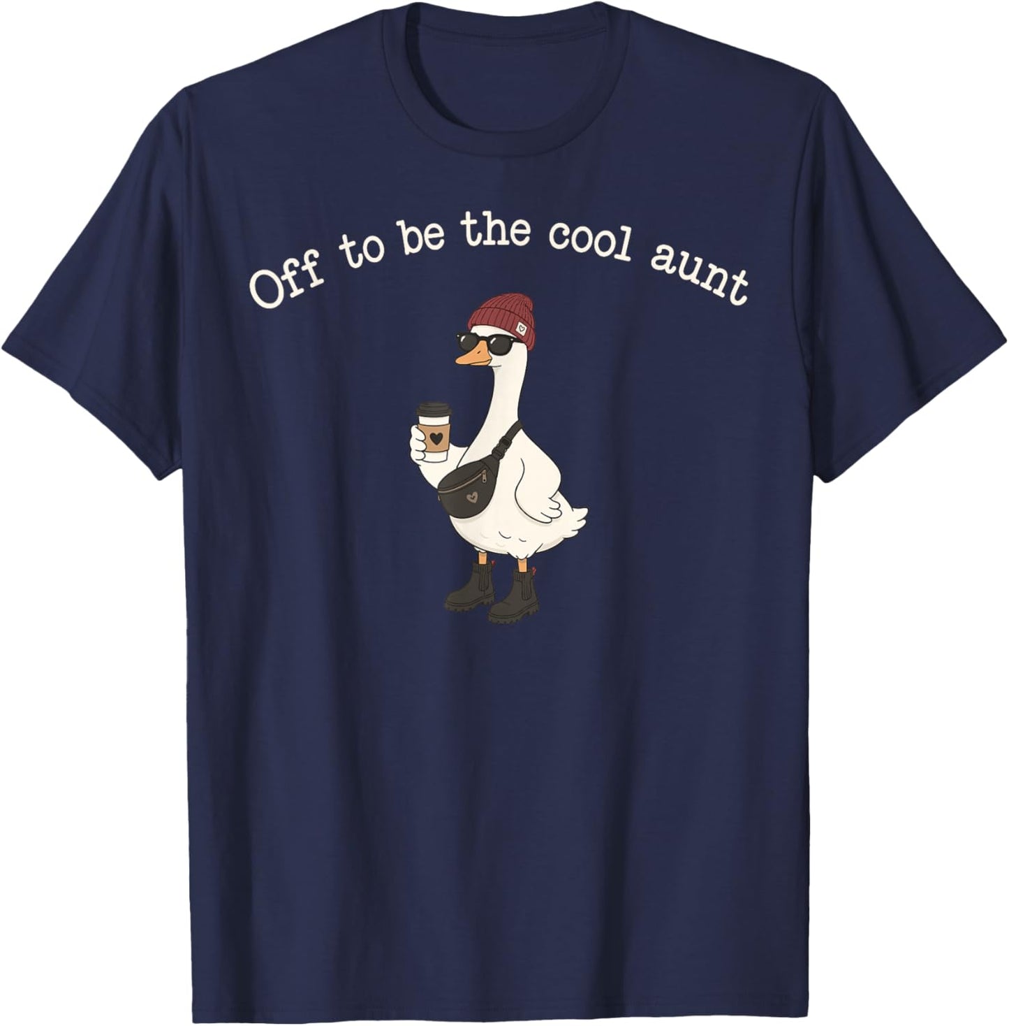 Off to be the Cool Aunt Goose T-Shirt - T-Shirt | Navy