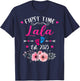 First Time Lala 2025 Mother's Day Soon To Be Mom Pregnancy T-Shirt - T-Shirt | Navy
