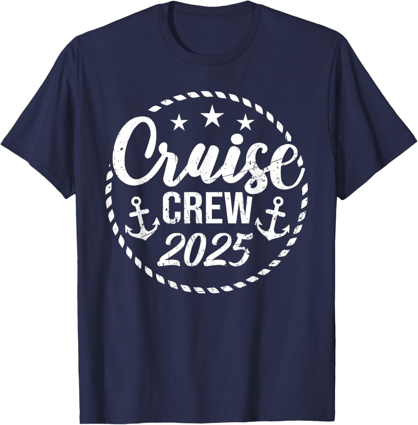 Cruise Crew 2025 Anchor Sailing Vacation Trip Group Matching T-Shirt - T-Shirt | Navy