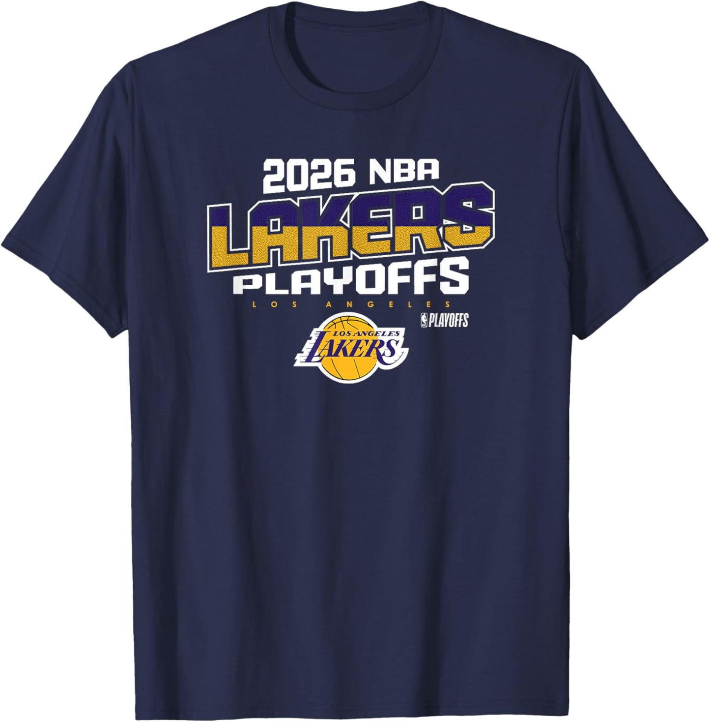 NBA Official 2026 Playoffs Los Angeles Lakers Next Level T-Shirt - T-Shirt | Navy