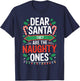 Dear Santa They Are The Naughty Ones Shirt Christmas Pajamas T-Shirt - T-Shirt | Navy