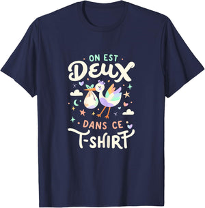 Annonce De Grossesse on Est Deux dans Ce T-Shirt - T-Shirt | Navy