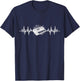Synth-pop New-Wave-Music Dark-Wave Heartbeat Synthesizer T-Shirt - T-Shirt | Navy