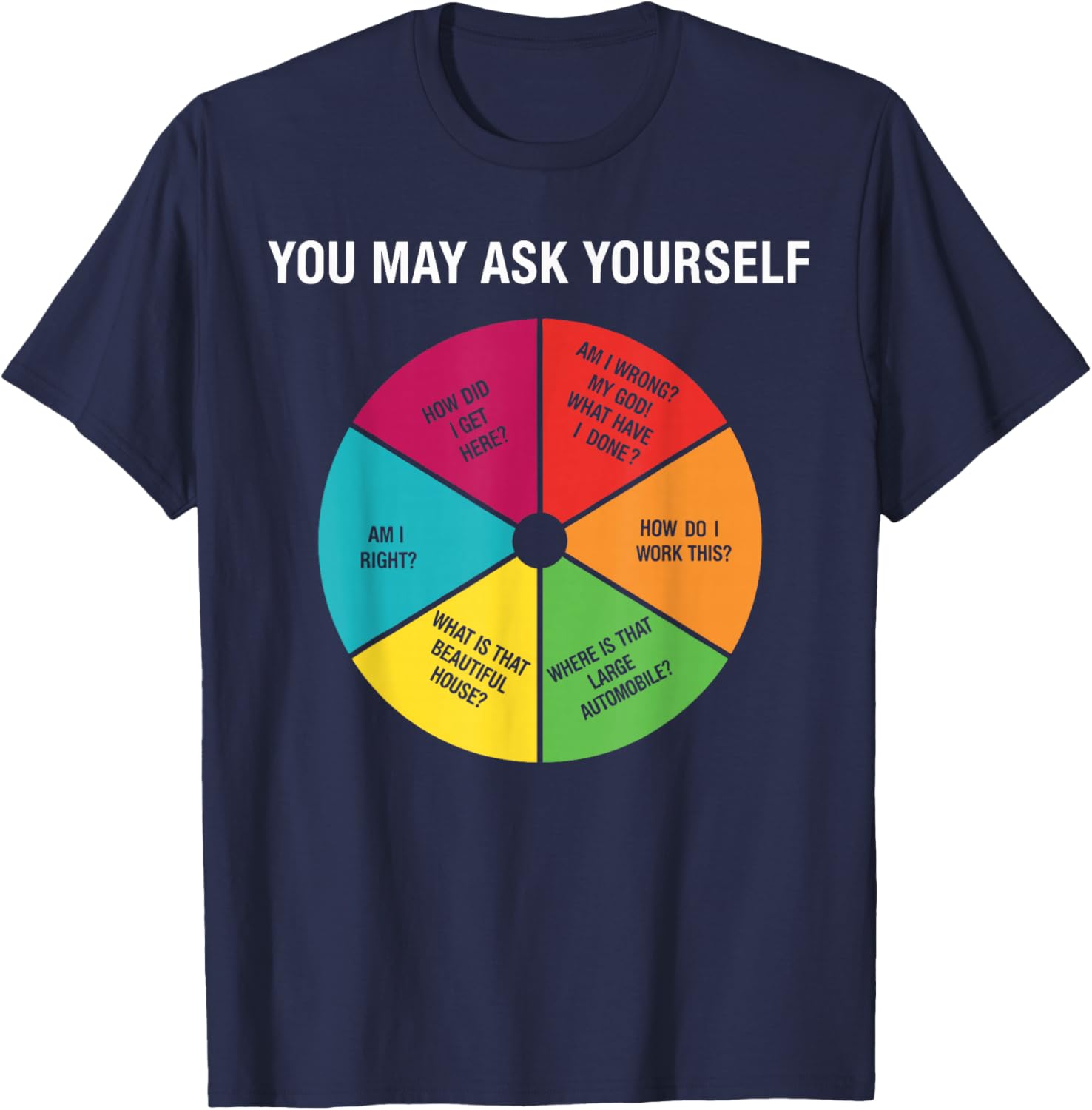 Cool 90s Shirt , Retro You May Ask Yourself T-Shirt - T-Shirt | Navy