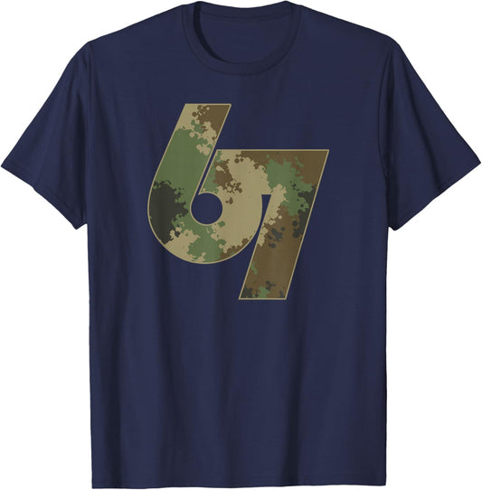 Vintage 67 Meme Camo Logo Namaste Funny Halloween T-Shirt - T-Shirt | Navy