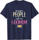 My Favorite People Call Me Godmom Floral Flowers T-Shirt - T-Shirt | Navy