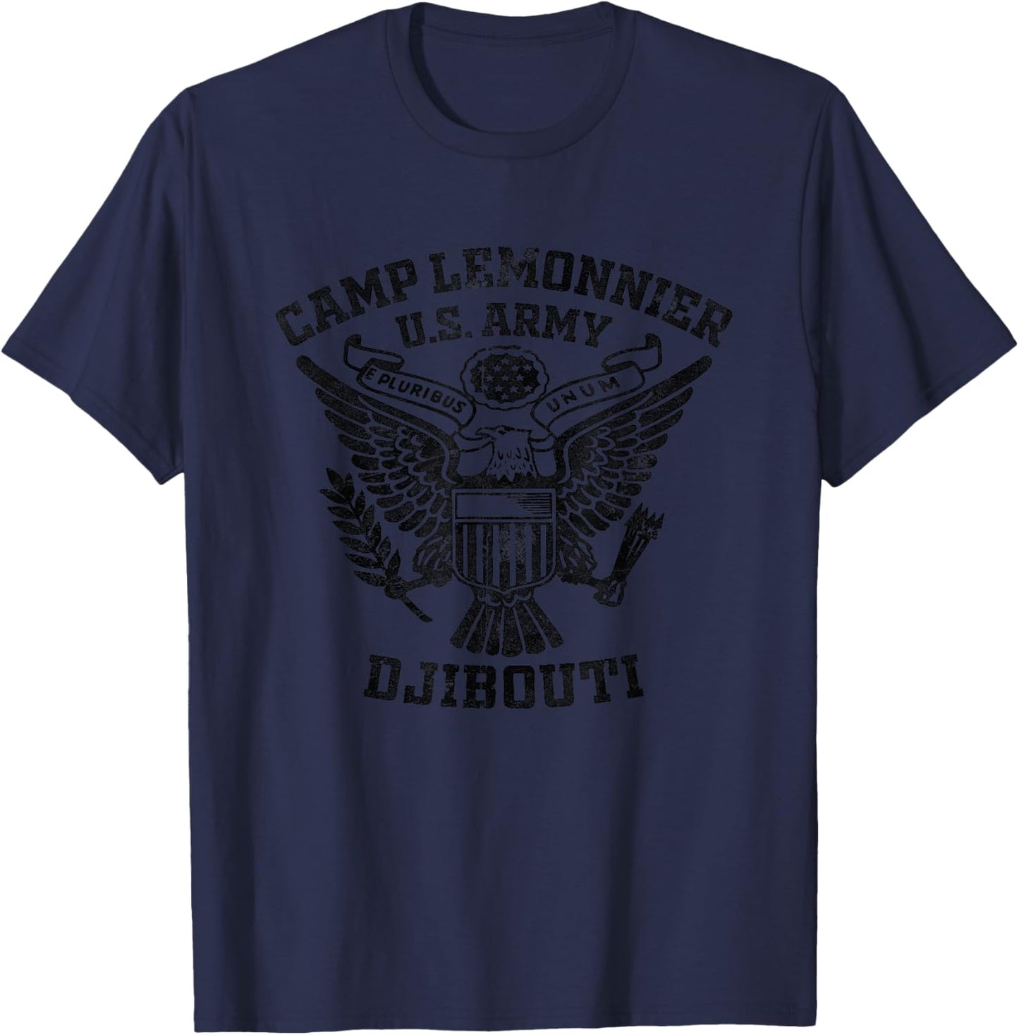 Camp Lemonnier Djibouti Military Base Veteran Vintage Gifts T-Shirt - T-Shirt | Navy
