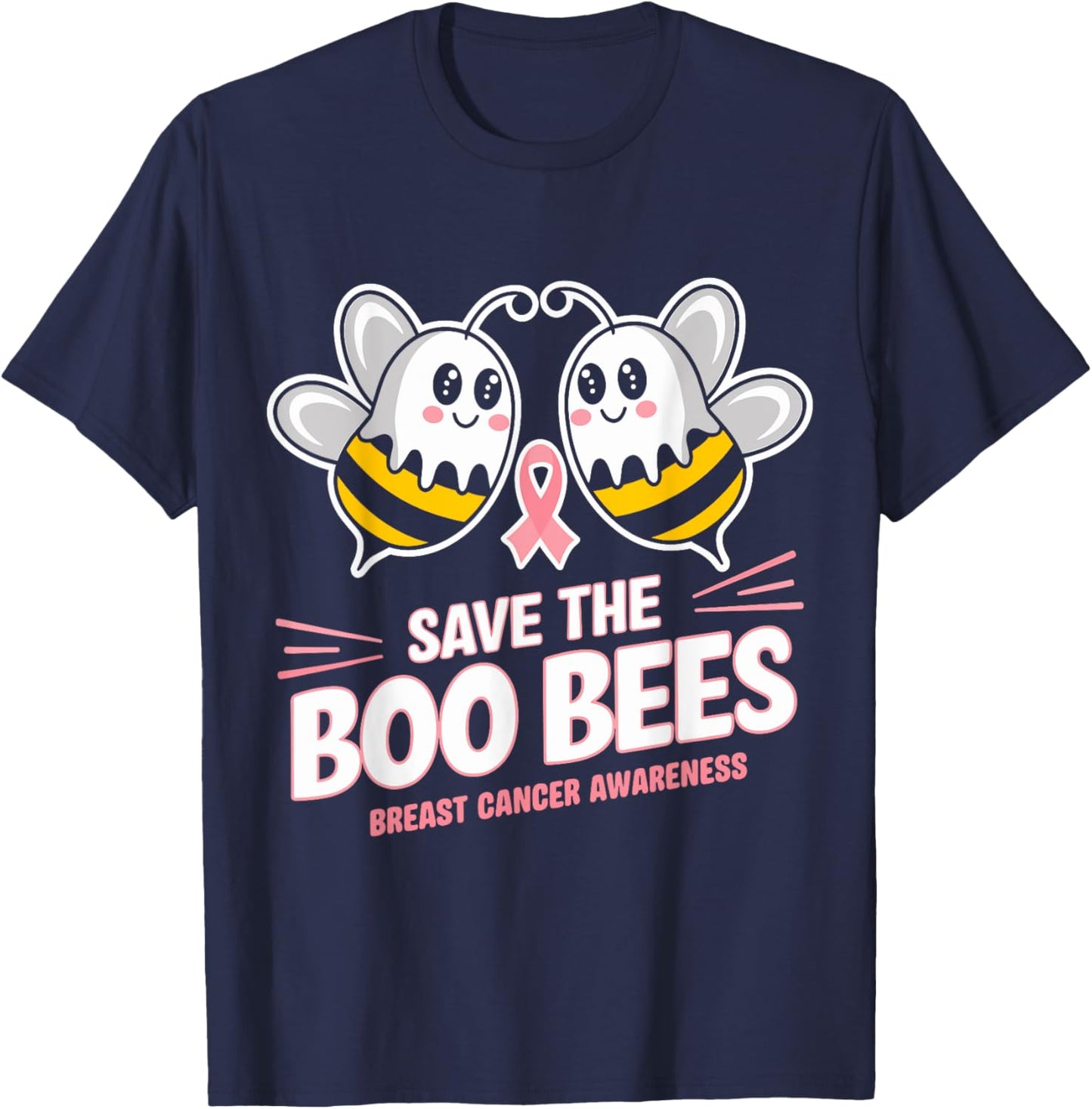 Save The Boobies Breast Cancer Halloween Women T-Shirt - T-Shirt | Navy