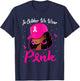 In October We Wear Pink Breast Cancer Awareness Black Women T-Shirt - T-Shirt | Navy
