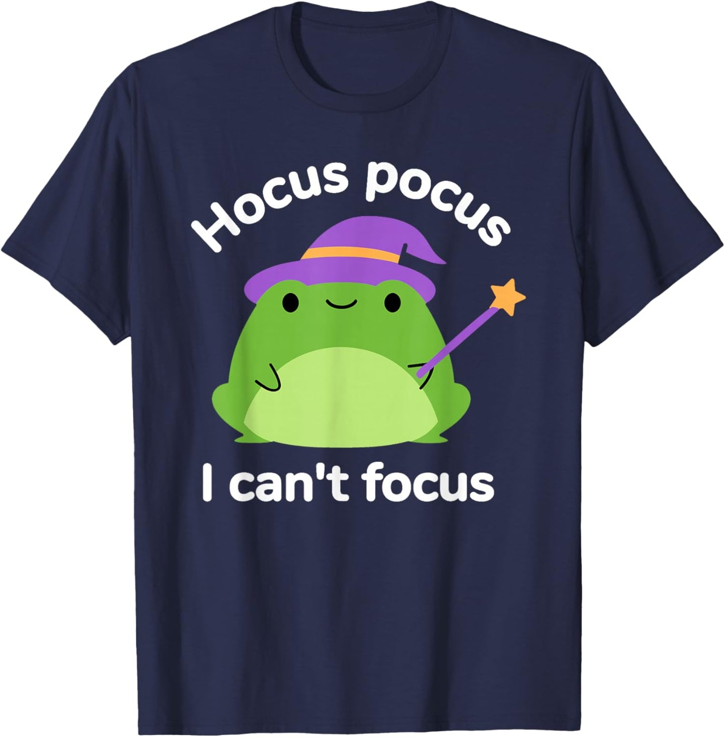 Humour ADHD Hyperactivity Disorder Hocus Pocus I Cant Focus T-Shirt - T-Shirt | Navy