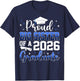 Proud Big Sister of a Class of 2026 Graduate Senior T-Shirt - T-Shirt | Navy
