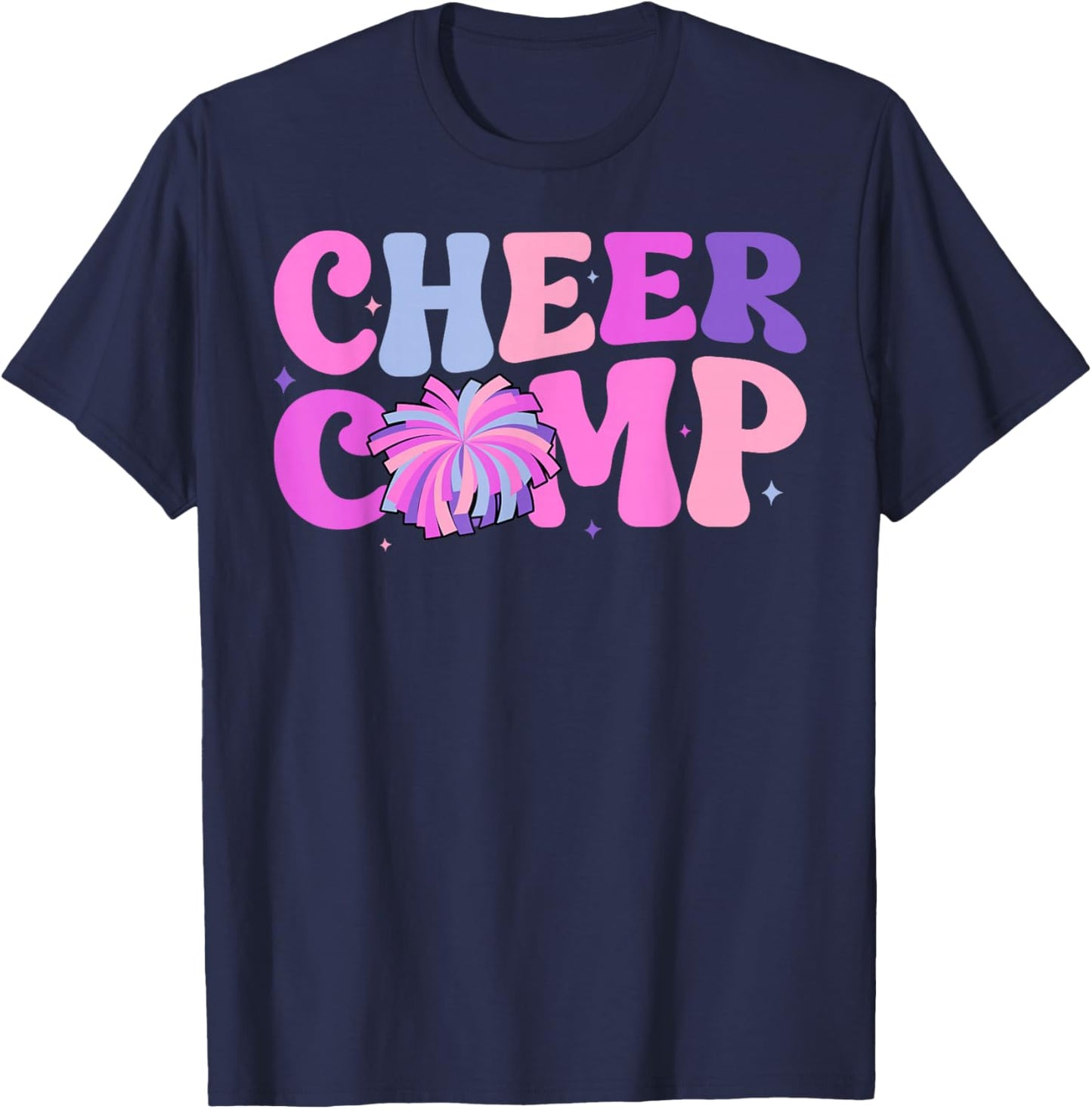 Groovy Cheer Comp Day Cheerleading Competition Day T-Shirt - T-Shirt | Navy