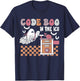 Groovy Retro Halloween ICU Nurse, Code Boo In The ICU T-Shirt - T-Shirt | Navy