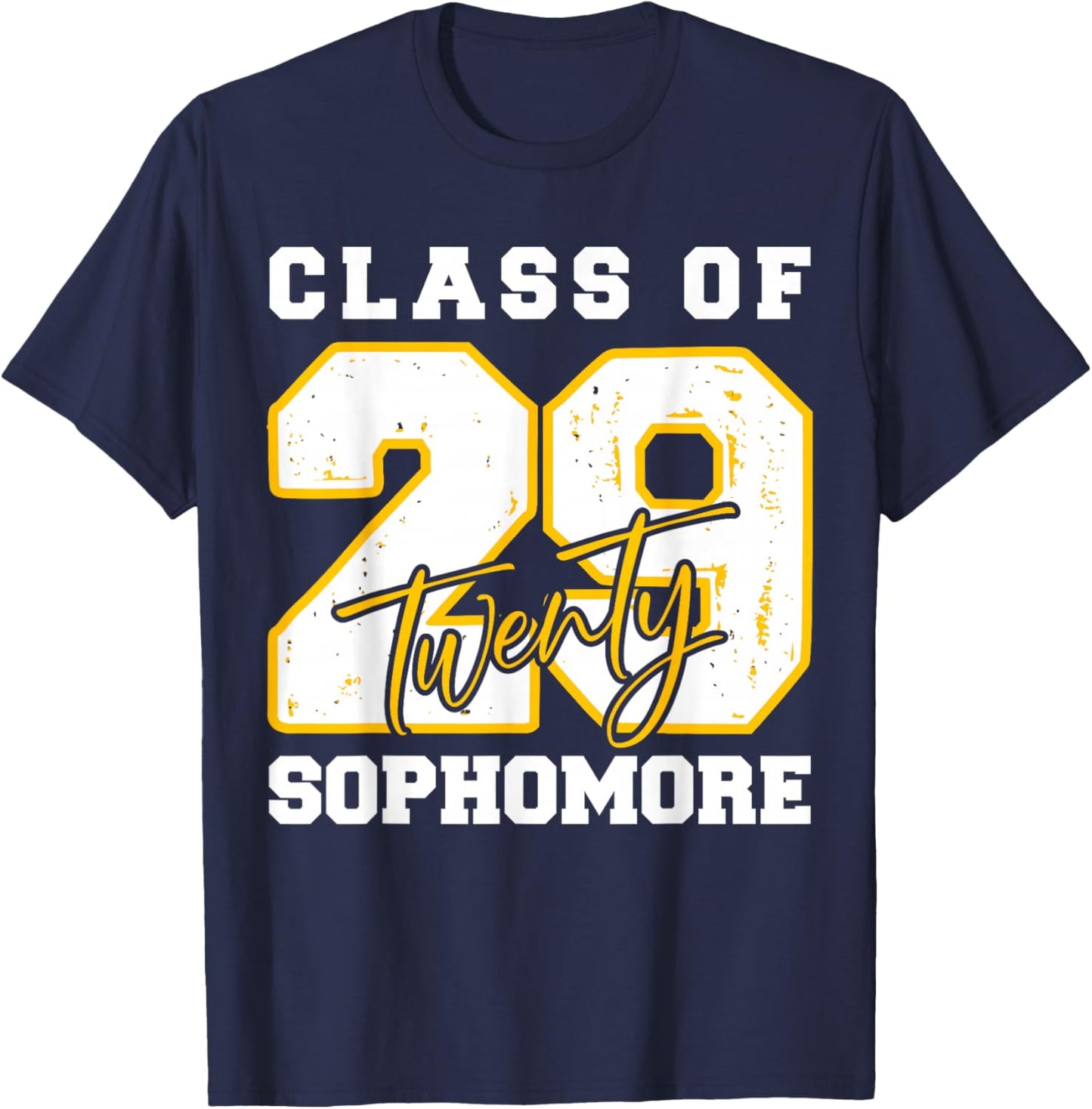 Sophomore Class of 2029 Twenty Nine High School Student T-Shirt - T-Shirt | Navy