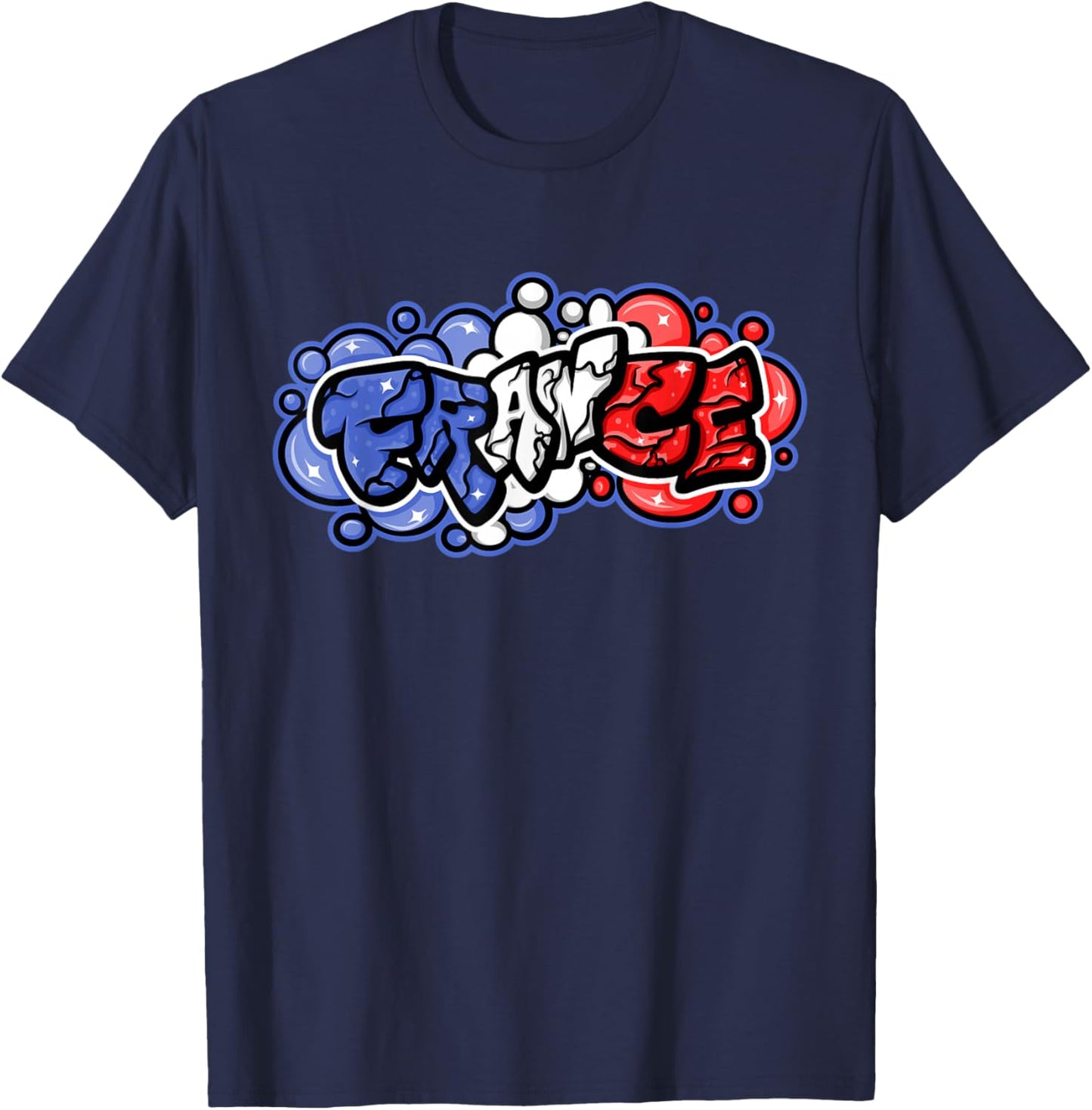 French Urban Streetwear Y2K Street Art Graffiti France T-Shirt - T-Shirt | Navy
