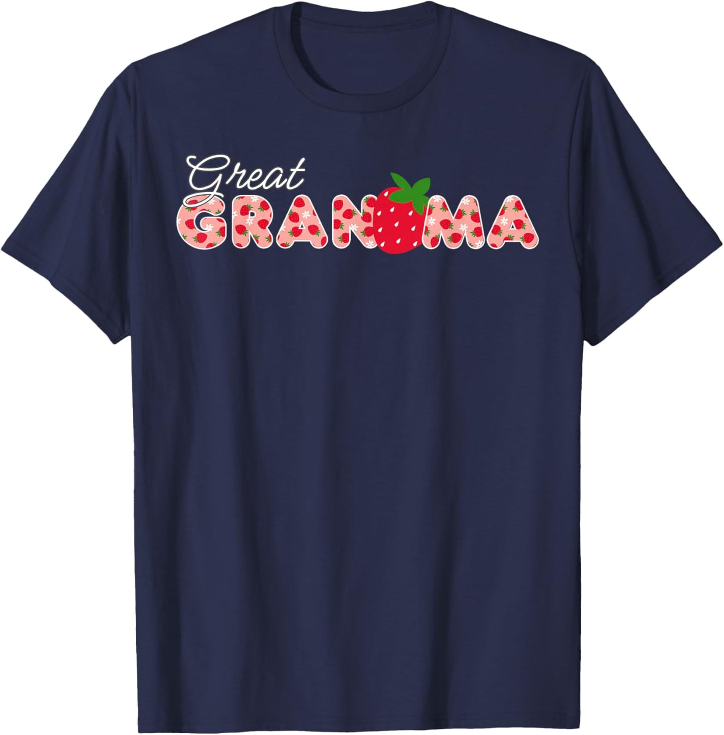 Great Grandma Strawberry First Birthday Funny Strawberry T-Shirt - T-Shirt | Navy