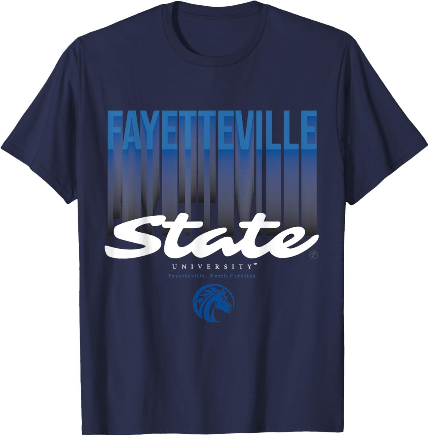 The Yard Essentials - Fayetteville State U - FSU Fade T-Shirt - T-Shirt | Navy