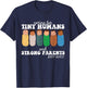 Caring For Tiny Humans And Strong Parents NFP Nurse Family T-Shirt - T-Shirt | Navy