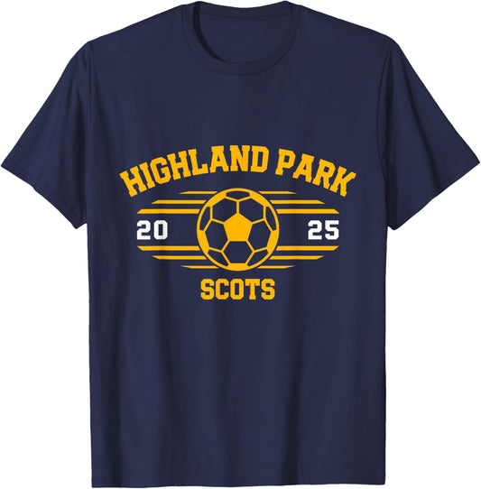 Highland Park Scots Soccer Ball 2025 T-Shirt - T-Shirt | Navy