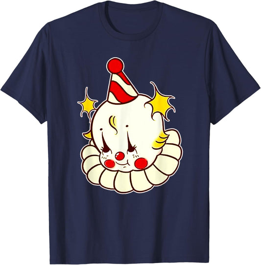 Kewpie Baby Birthday Clown T-Shirt - T-Shirt | Navy