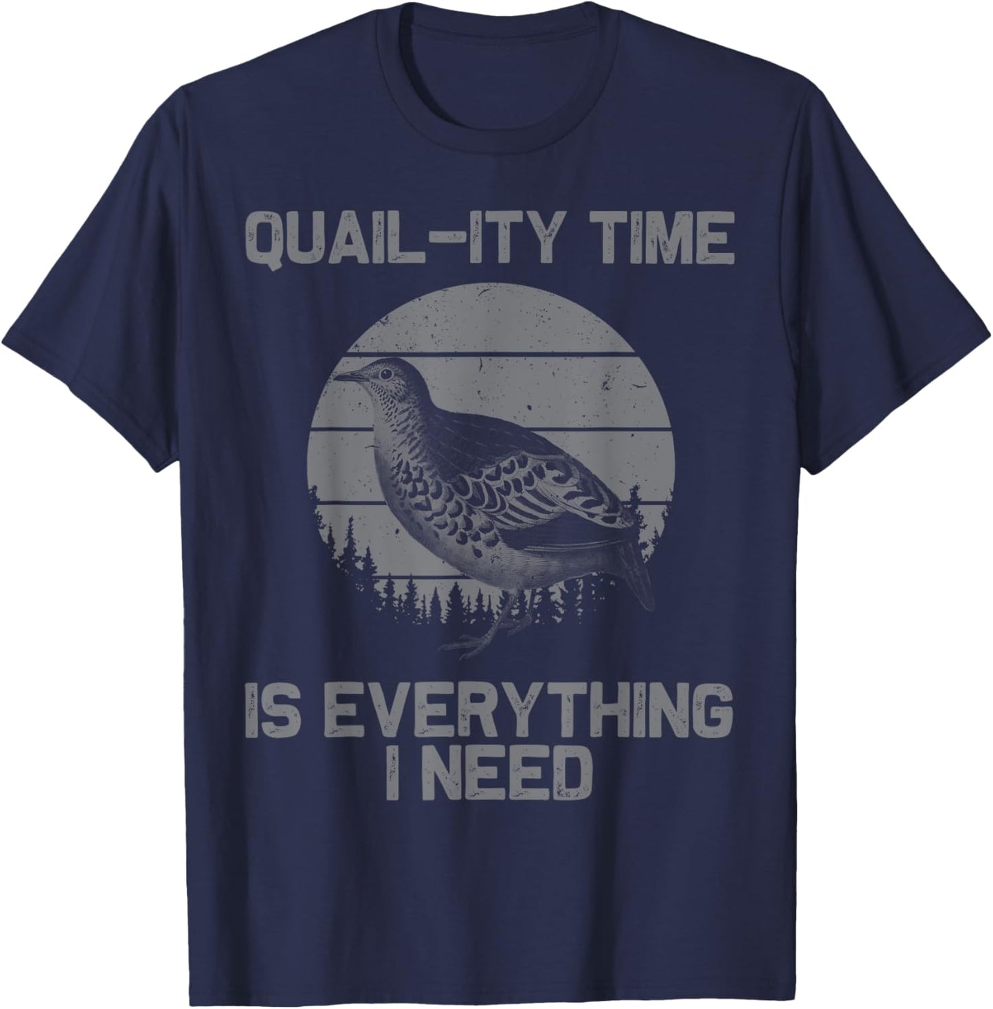 Cool Quail Women Bird Hunter Farmer Hunting Birding T-Shirt - T-Shirt | Navy