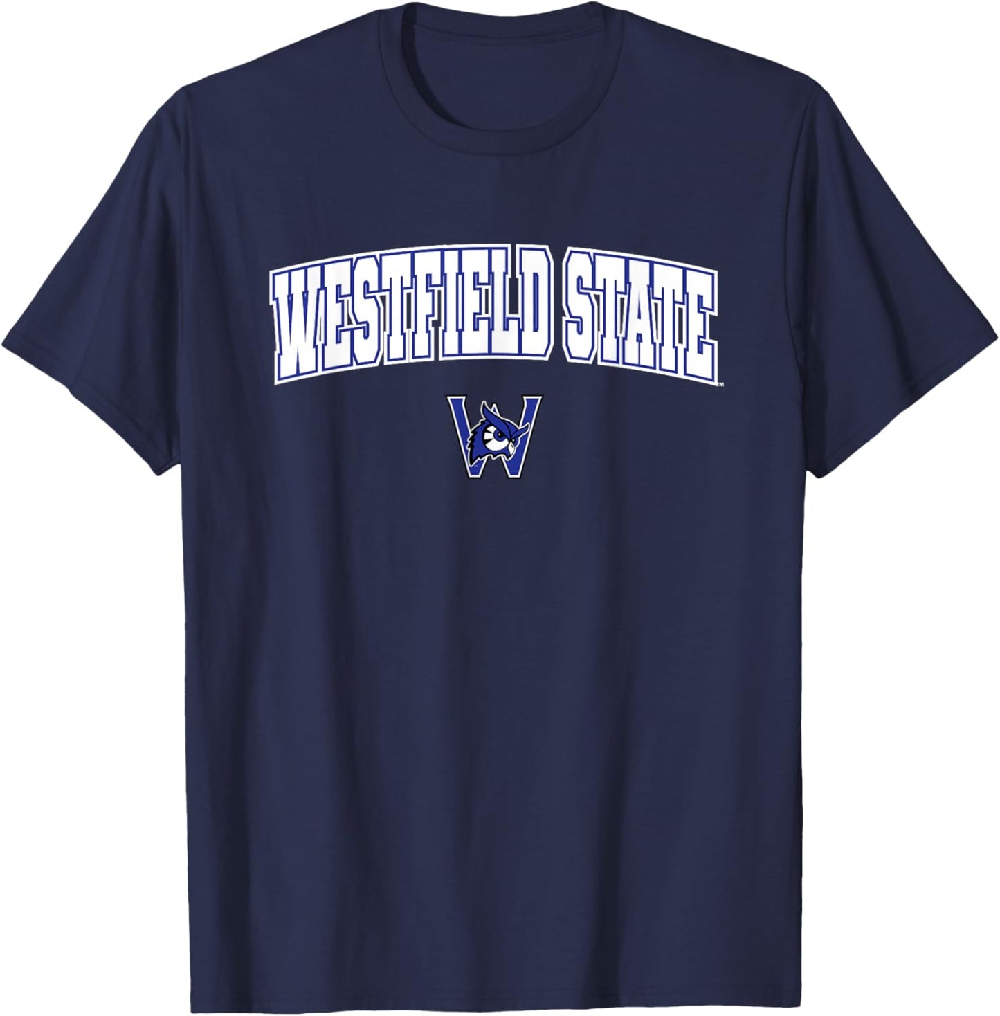 Westfield State University Owls Arch Logo T-Shirt - T-Shirt | Navy