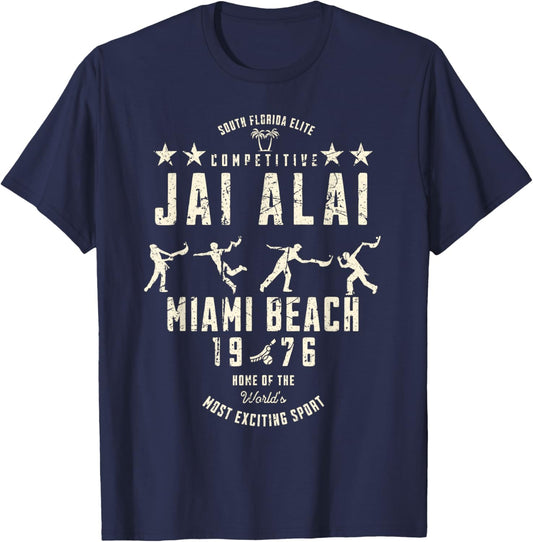 South Florida Elite Ja Alai Miami Beach 1976 Vintage Sports Women Kids T-Shirt - T-Shirt | Navy