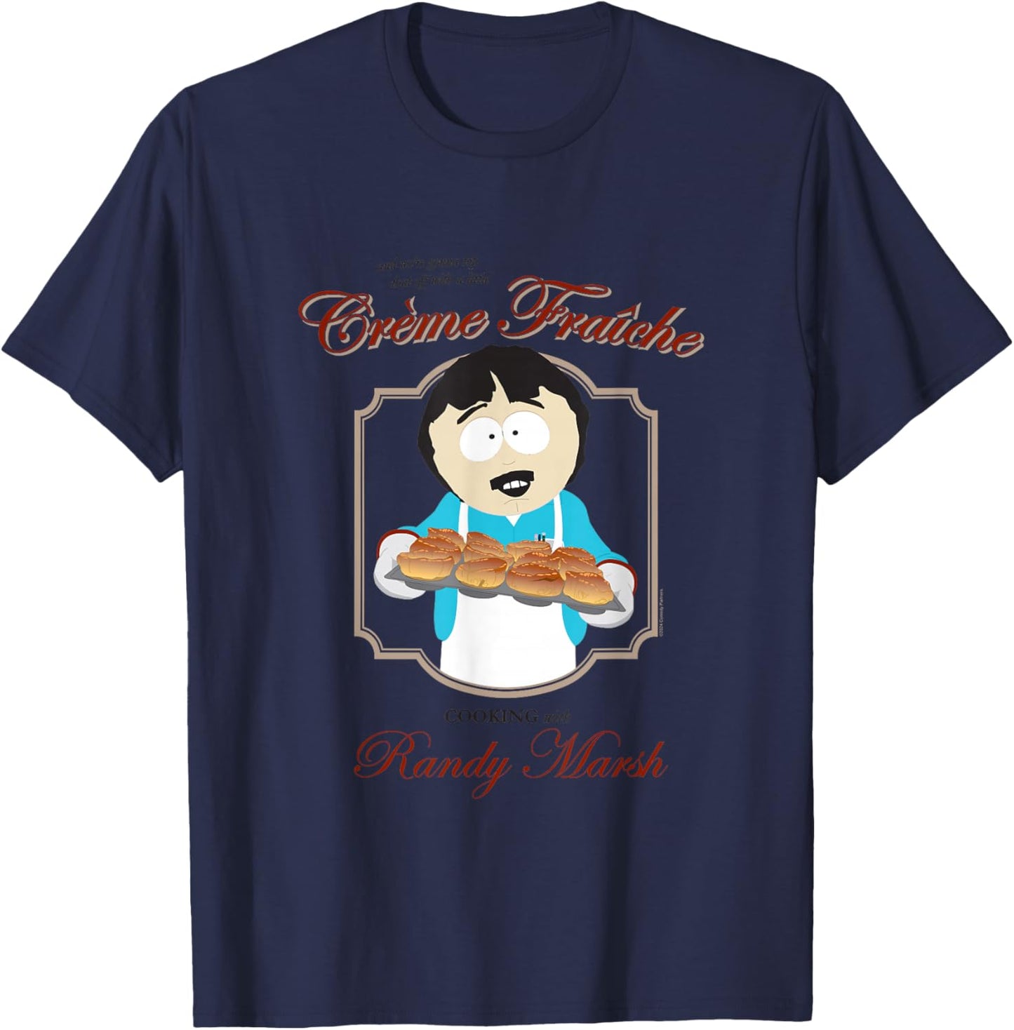 South Park Cartoon Series Randy Marsh Cooking Creme Fraiche T-Shirt - T-Shirt | Navy