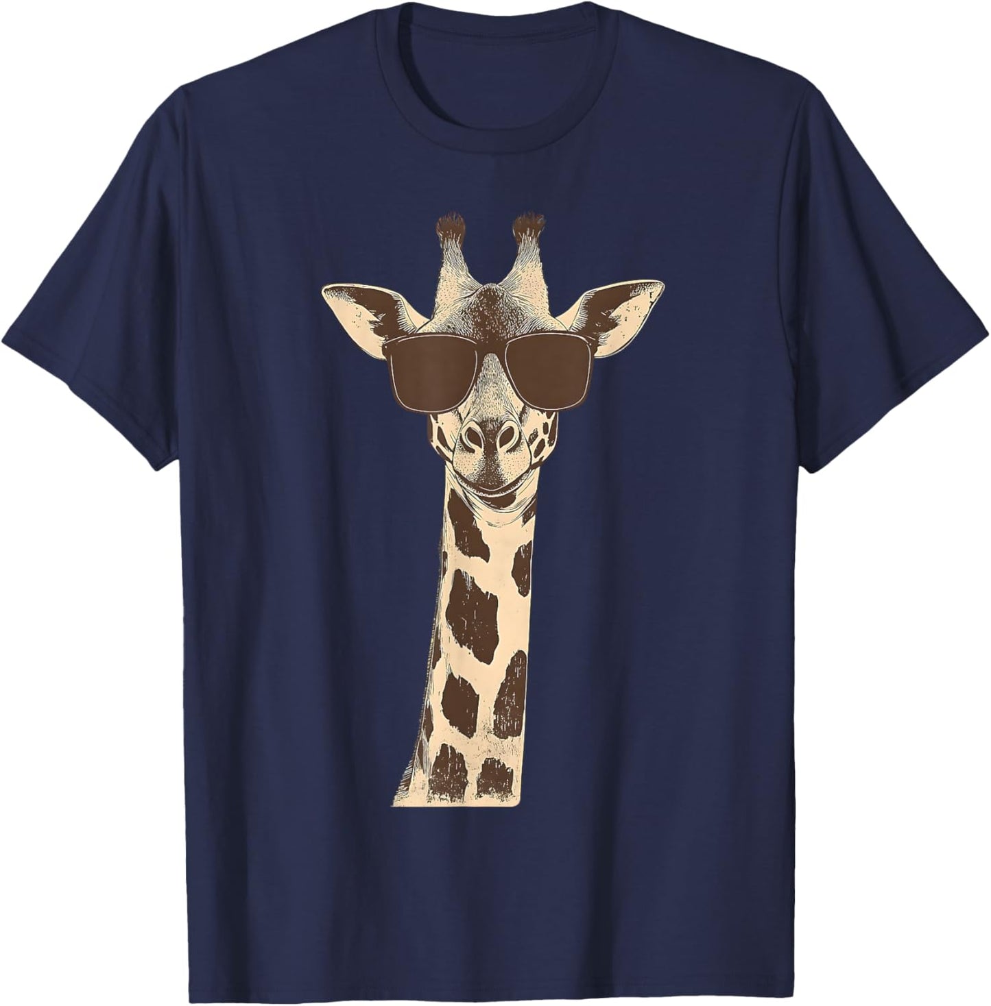 Zebra With Sunglasses Men Women Kids Wildlife Zoo Day Animal T-Shirt - T-Shirt | Navy