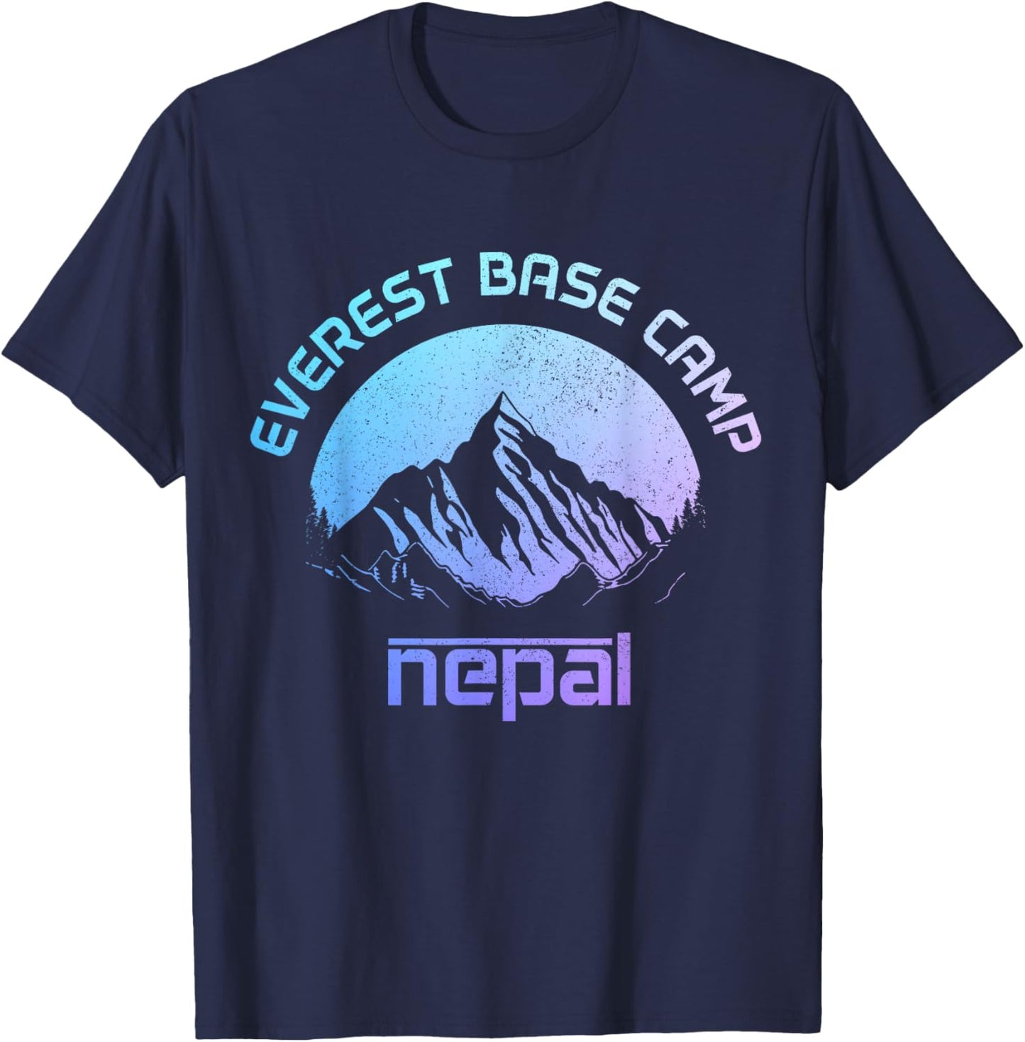 Mount Everest Nepal Himalaya Mountaineer Mountain Souvenir T-Shirt - T-Shirt | Navy