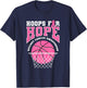 Basketball Hoop Breast Cancer Awareness Month Hoops For Hope T-Shirt - T-Shirt | Navy