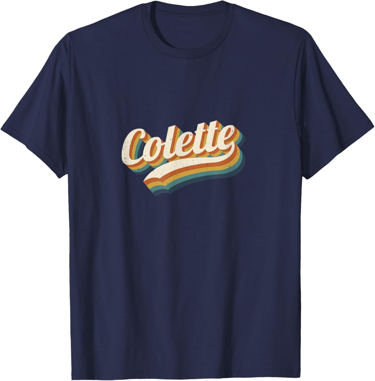 Vintage Colette Personnalisé Nom Colette T-Shirt - T-Shirt | Navy