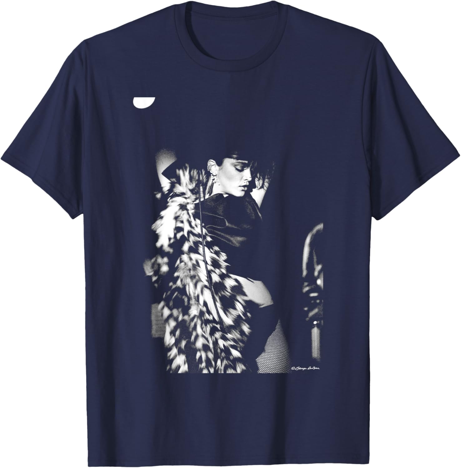 Madonna Early Live At NY Gig By George DuBose T-Shirt - T-Shirt | Navy