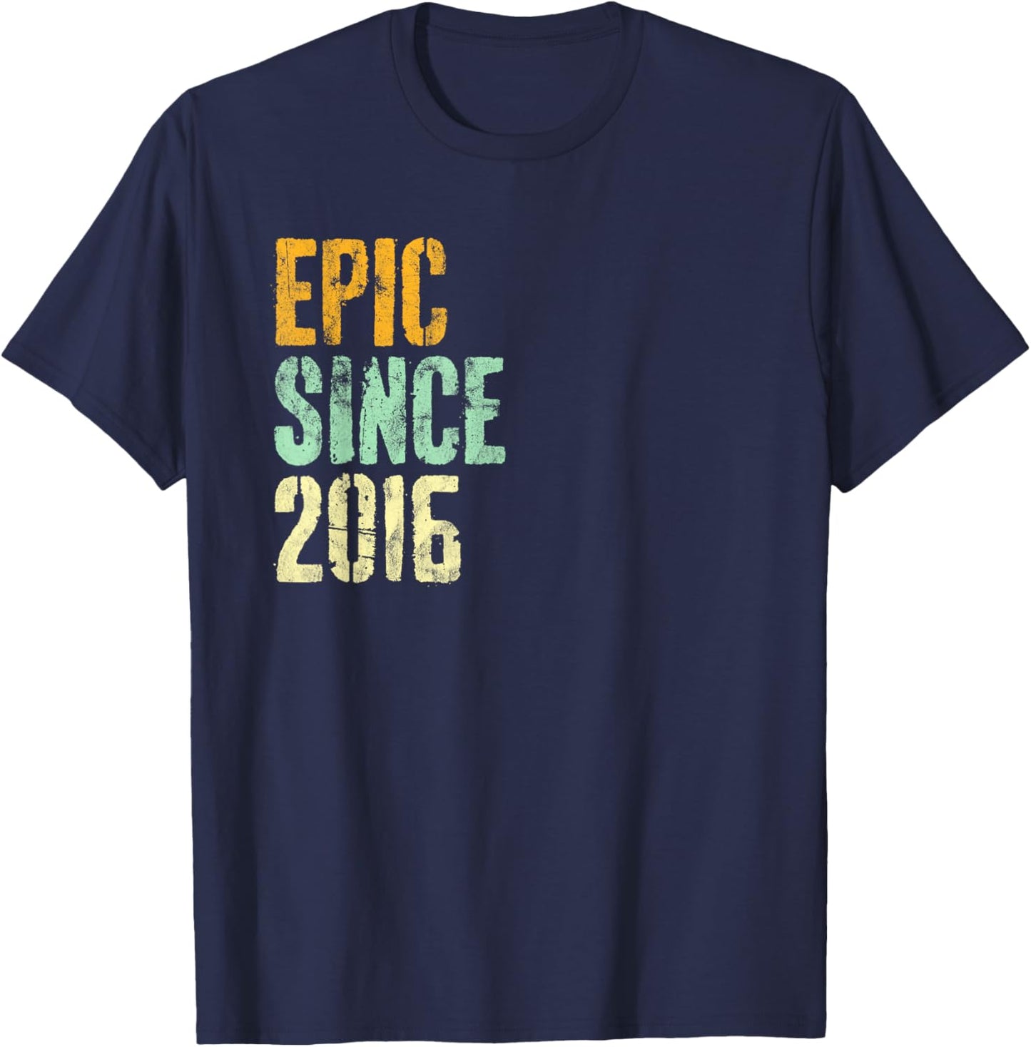 Epic Since 2016 8th Birthday Retro T-Shirt - T-Shirt | Navy